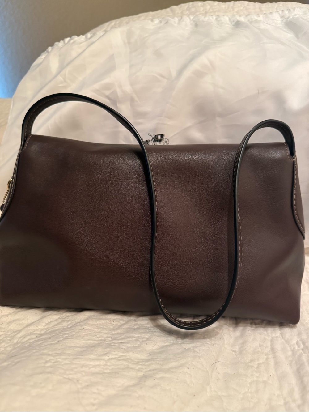 Coach Chelsea Shoulder Bag 30 Maple/Brass - Picture 6 of 7
